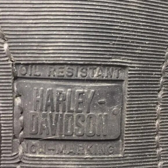 Harley Davidson Ladies Black Leather Motorcycle Riding Boots Size 8M USA Made - Picture 12 of 16